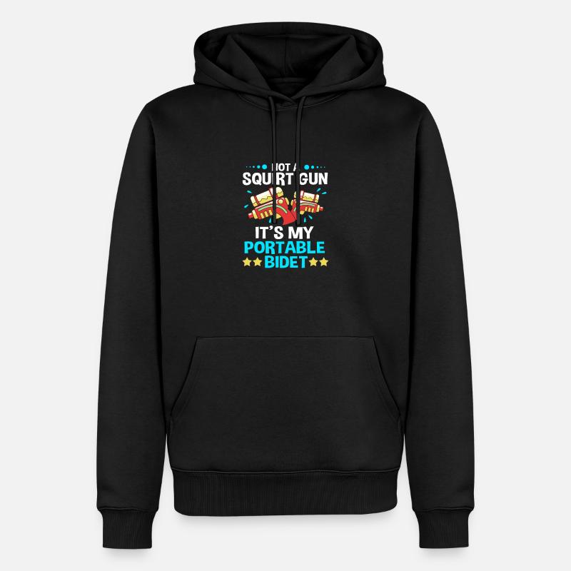 Wasserpistole - Männer Premium Bio Hoodie - Schwarz