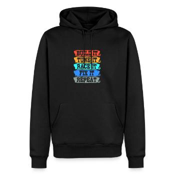 Autofahrer - Männer Premium Bio Hoodie - Schwarz - Vorne - Nico (187cm)