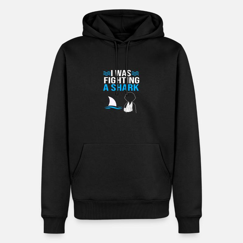 Gebrochener Arm Knochen Knochenbruch - Männer Premium Bio Hoodie - Schwarz