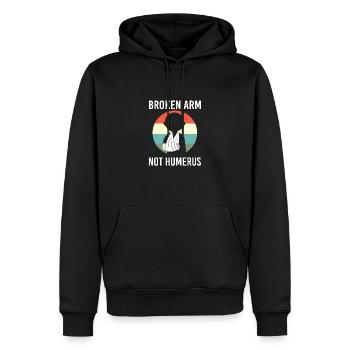 Gebrochener Arm Knochen Knochenbruch - Männer Premium Bio Hoodie - Schwarz - Vorne - Nico (187cm)