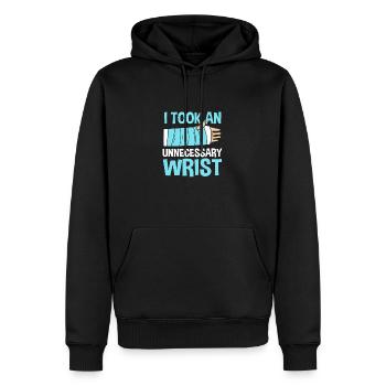 Fracture de l’os du bras - Sweat à capuche Premium bio Homme - noir - Devant - Nico (187cm)