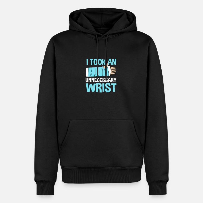 Fracture de l’os du bras - Sweat à capuche Premium bio Homme - noir