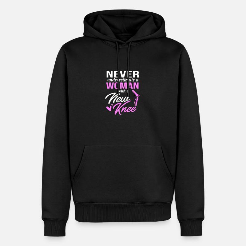 Knie Operation - Männer Premium Bio Hoodie - Schwarz