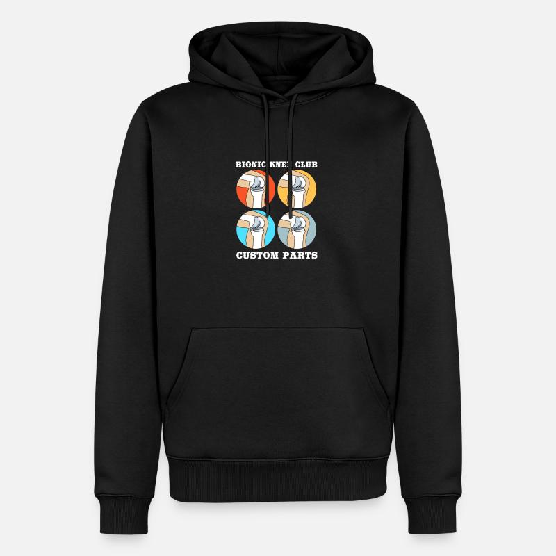 Knie Operation - Männer Premium Bio Hoodie - Schwarz