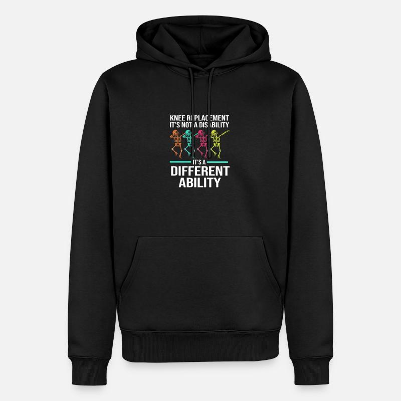 Knie Operation - Männer Premium Bio Hoodie - Schwarz