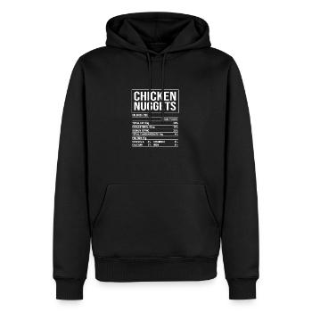 Nuggets de poulet - Sweat à capuche Premium bio Homme - noir - Devant - Nico (187cm)