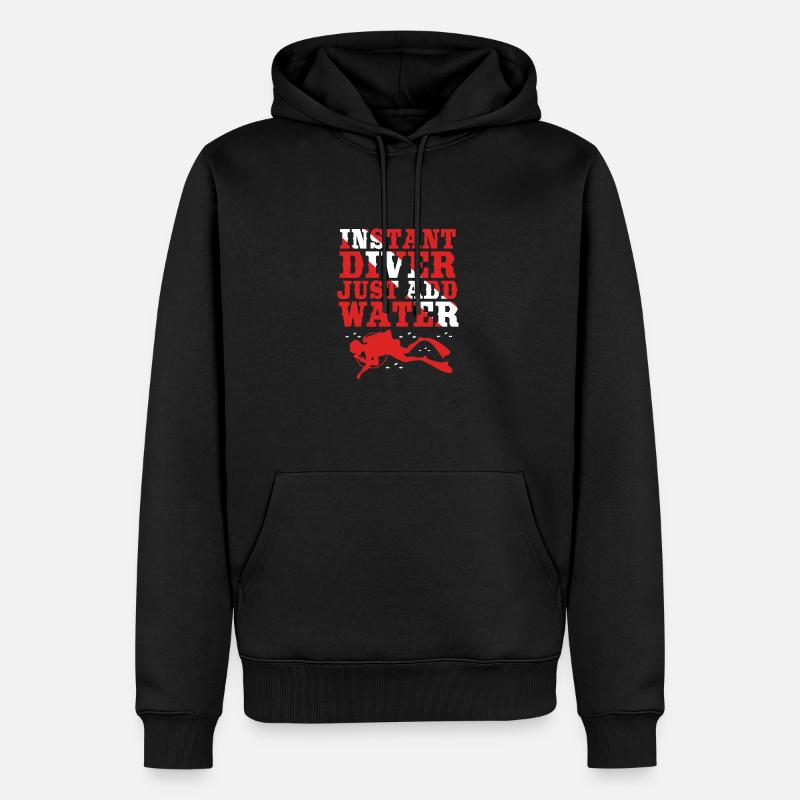 Tauchen - Männer Premium Bio Hoodie - Schwarz