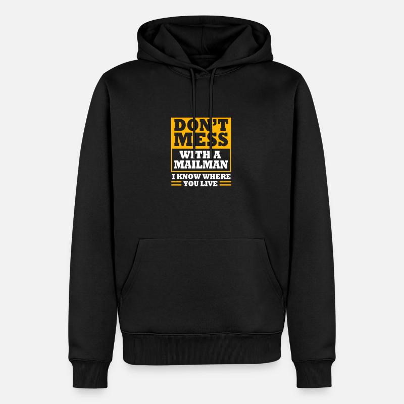 Postbote - Männer Premium Bio Hoodie - Schwarz
