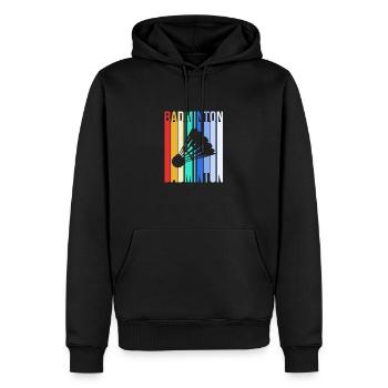 Badminton - Männer Premium Bio Hoodie - Schwarz - Vorne - Nico (187cm)
