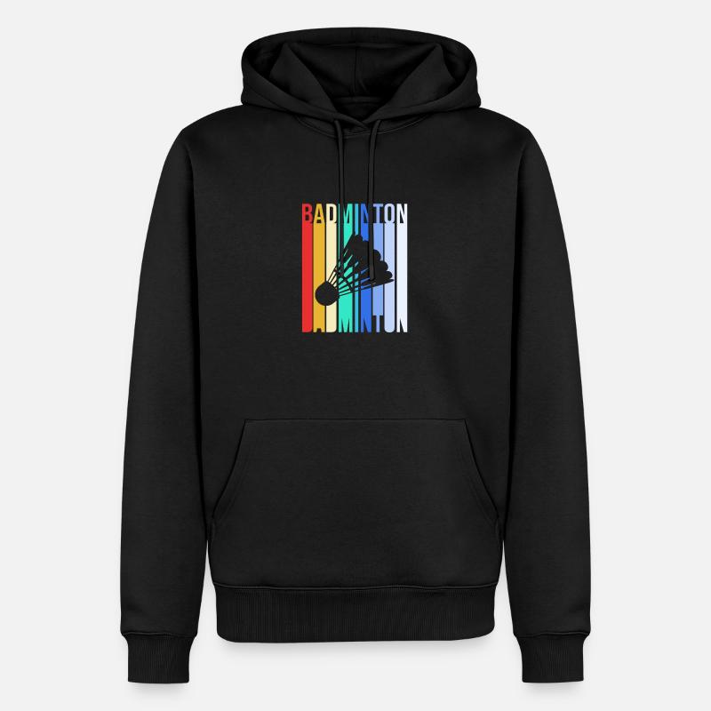 Badminton - Sweat à capuche Premium bio Homme - noir