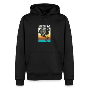 Tornado Birthday Fête d’anniversaire des enfants - Sweat à capuche Premium bio Homme - noir - Devant - Nico (187cm)
