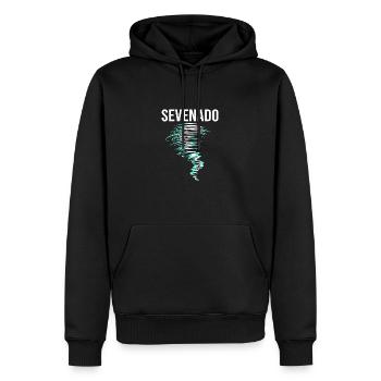 Tornado Birthday Fête d’anniversaire des enfants - Sweat à capuche Premium bio Homme - noir - Devant - Nico (187cm)