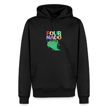 Tornado Birthday Fête d’anniversaire des enfants - Sweat à capuche Premium bio Homme - noir - Devant - Nico (187cm)