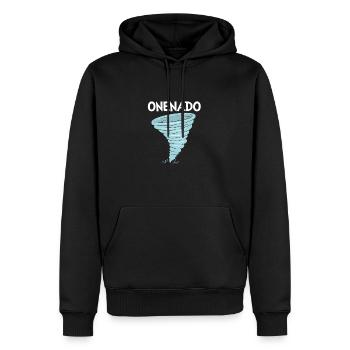 Tornado Birthday Fête d’anniversaire des enfants - Sweat à capuche Premium bio Homme - noir - Devant - Nico (187cm)