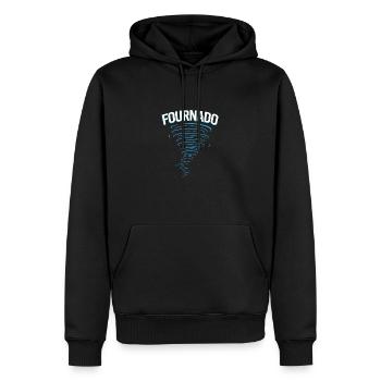 Tornado Birthday Fête d’anniversaire des enfants - Sweat à capuche Premium bio Homme - noir - Devant - Nico (187cm)