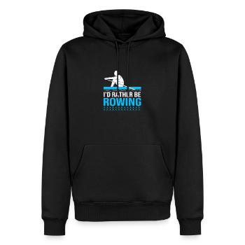 Ruderteam Rudern Ruder Ruderboot Ruderer - Männer Premium Bio Hoodie - Schwarz - Vorne - Nico (187cm)