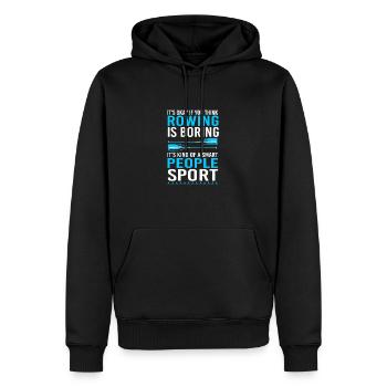 Rowing Team Rowing Rowing Rowing Boat Rowers - Men’s Premium Organic Hoodie - black - Front - Nico (187cm)
