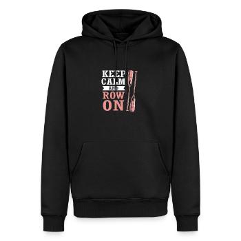 Ruderteam Rudern Ruder Ruderboot Ruderer - Männer Premium Bio Hoodie - Schwarz - Vorne - Nico (187cm)