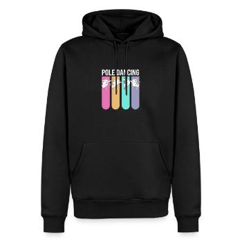 Pole Dance - Sweat à capuche Premium bio Homme - noir - Devant - Nico (187cm)