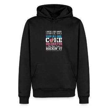 Cake Tartlet Decoration Cake - Men’s Premium Organic Hoodie - black - Front - Nico (187cm)