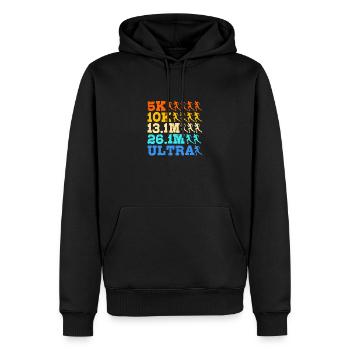 Trailrunning - Männer Premium Bio Hoodie - Schwarz - Vorne - Nico (187cm)
