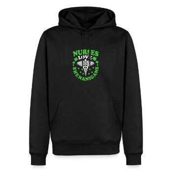 Manigance - Sweat à capuche Premium bio Homme - noir - Devant - Nico (187cm)