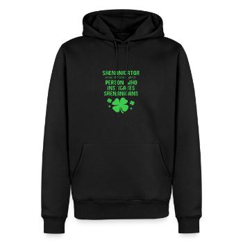 Manigance - Sweat à capuche Premium bio Homme - noir - Devant - Nico (187cm)