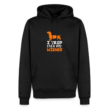 Teckel - Sweat à capuche Premium bio Homme - noir - Devant - Nico (187cm)