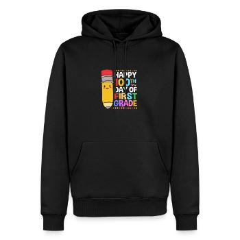 Première année - Sweat à capuche Premium bio Homme - noir - Devant - Nico (187cm)