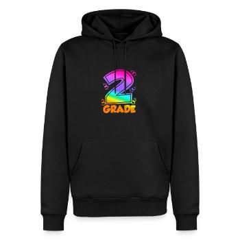 2e année - Sweat à capuche Premium bio Homme - noir - Devant - Nico (187cm)