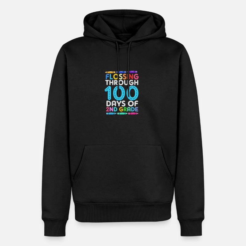 2. Klasse - Männer Premium Bio Hoodie - Schwarz