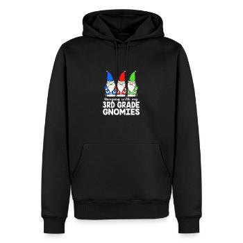 3rd Grade - Men’s Premium Organic Hoodie - black - Front - Nico (187cm)