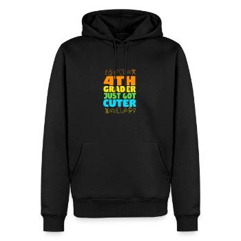 4e année - Sweat à capuche Premium bio Homme - noir - Devant - Nico (187cm)
