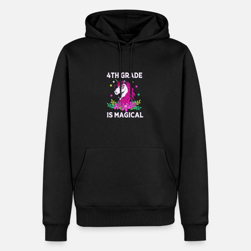 4e année - Sweat à capuche Premium bio Homme - noir