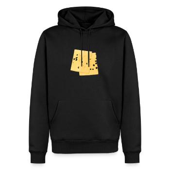 A slice of cheese for toast breakfast - Men’s Premium Organic Hoodie - black - Front - Nico (187cm)