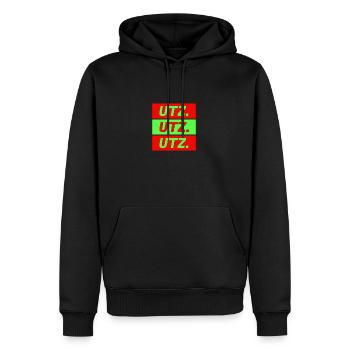 Techno House Party EDM Festival Goa Electro Rave - Sweat à capuche Premium bio Homme - noir - Devant - Nico (187cm)