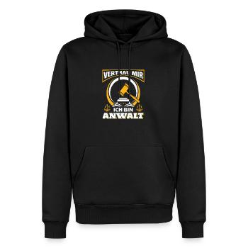 Beruf Rechtsanwalt! Juristen Jura Studenten Anwalt - Männer Premium Bio Hoodie - Schwarz - Vorne - Nico (187cm)