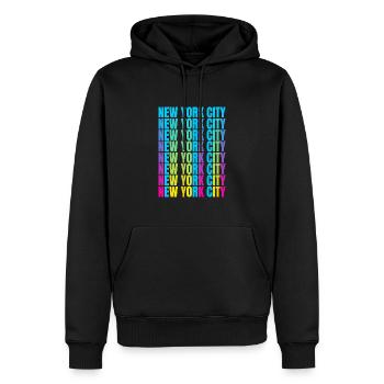 New York City - Men’s Premium Organic Hoodie - black - Front - Nico (187cm)