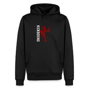 Kickboxer Arts Martiaux Kickboxing Kickboxen - Sweat à capuche Premium bio Homme - noir - Devant - Nico (187cm)