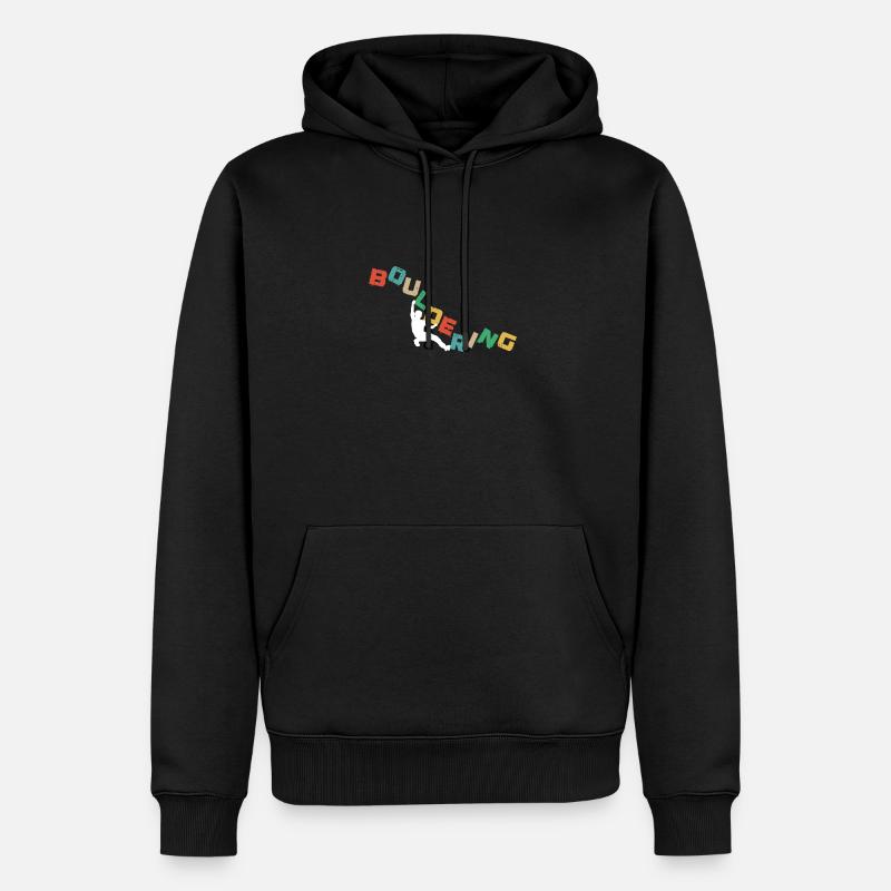 Bloc, escalade Escalade libre Salle d’escalade - Sweat à capuche Premium bio Homme - noir