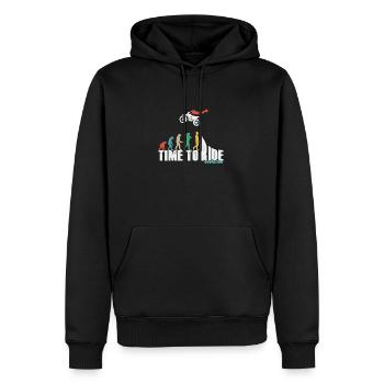 Motocross Enduro Motorrad Freestyle Extrem Sport - Männer Premium Bio Hoodie - Schwarz - Vorne - Nico (187cm)