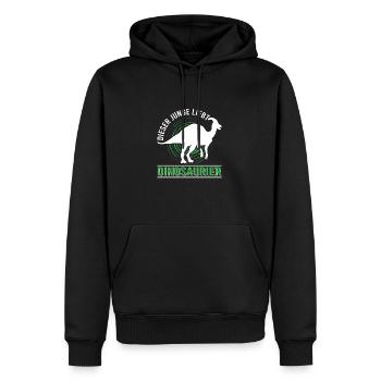 Dino Dinosaurier T-Rex Boy Junge Geschenk - Männer Premium Bio Hoodie - Schwarz - Vorne - Nico (187cm)