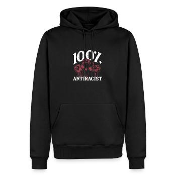 Punk Rock Antiracisme, contre le racisme - Sweat à capuche Premium bio Homme - noir - Devant - Nico (187cm)