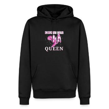 Motocross Enduro, Motocyclette Femme, Motobike Girl - Sweat à capuche Premium bio Homme - noir - Devant - Nico (187cm)