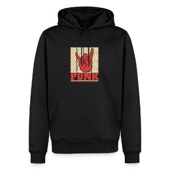Punk Rock Pogo Anarchie Punks Punk Rocker Punk - Sweat à capuche Premium bio Homme - noir - Devant - Nico (187cm)