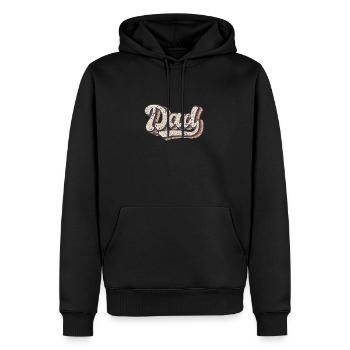 Retro Vintage Daddy 60s 70s 80s 90 Party Costume - Sweat à capuche Premium bio Homme - noir - Devant - Nico (187cm)
