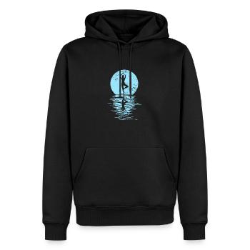 Yogi Yogini Gesundheits Meditation Outfits Girls - Männer Premium Bio Hoodie - Schwarz - Vorne - Nico (187cm)