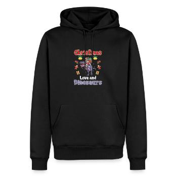 Ce garçon aime les dinosaures enfants garçon garçon Dino - Sweat à capuche Premium bio Homme - noir - Devant - Nico (187cm)