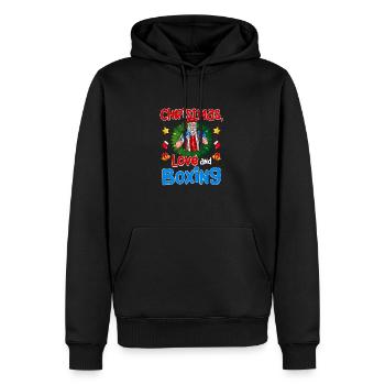 Christmas Love Boxing Boxer Weihnachtsgeschenk - Männer Premium Bio Hoodie - Schwarz - Vorne - Nico (187cm)