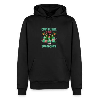Ce garçon aime les dinosaures enfants garçon garçon Dino - Sweat à capuche Premium bio Homme - noir - Devant - Nico (187cm)